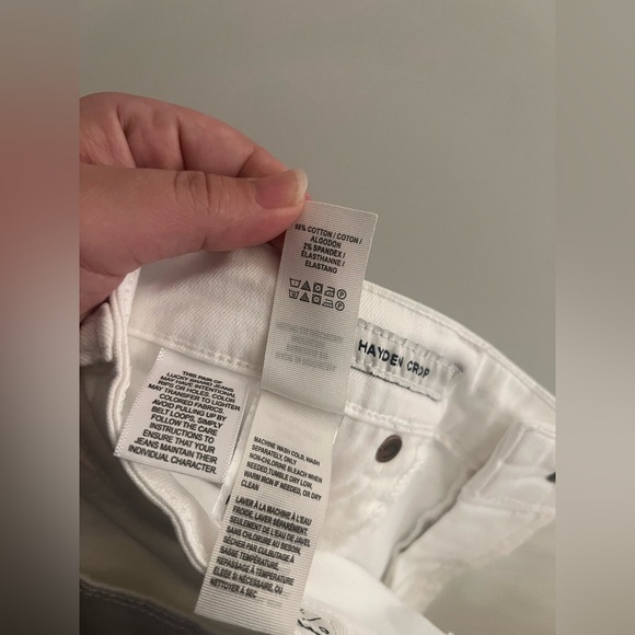 Lucky Brand Hayden Crop White Jeans Size 6 28 Mid Rise Stretch Denim Cropped - Picture 7 of 7